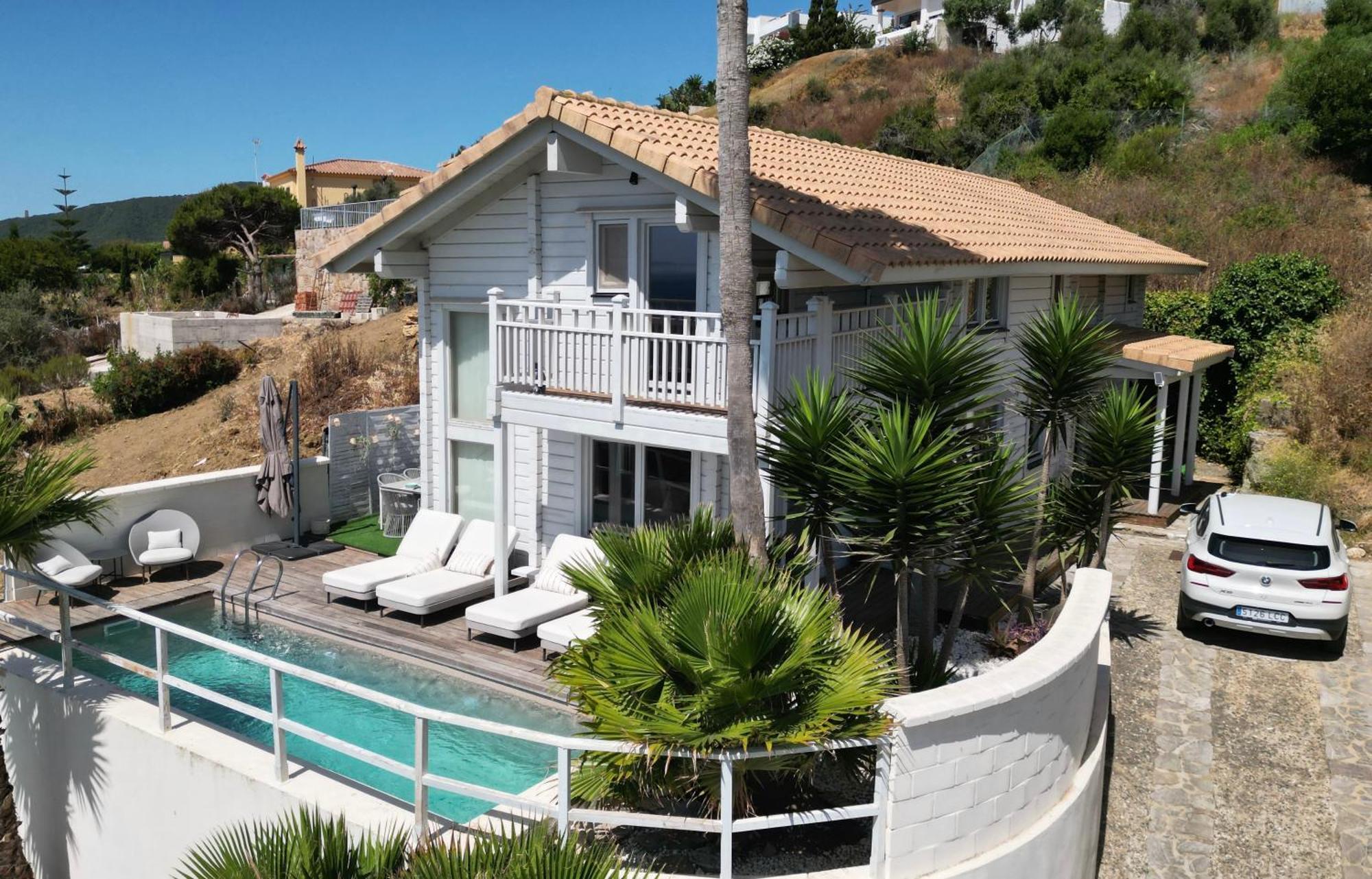 Increible Villa De Madera Con Vistas Al Mar Algeciras Exterior foto